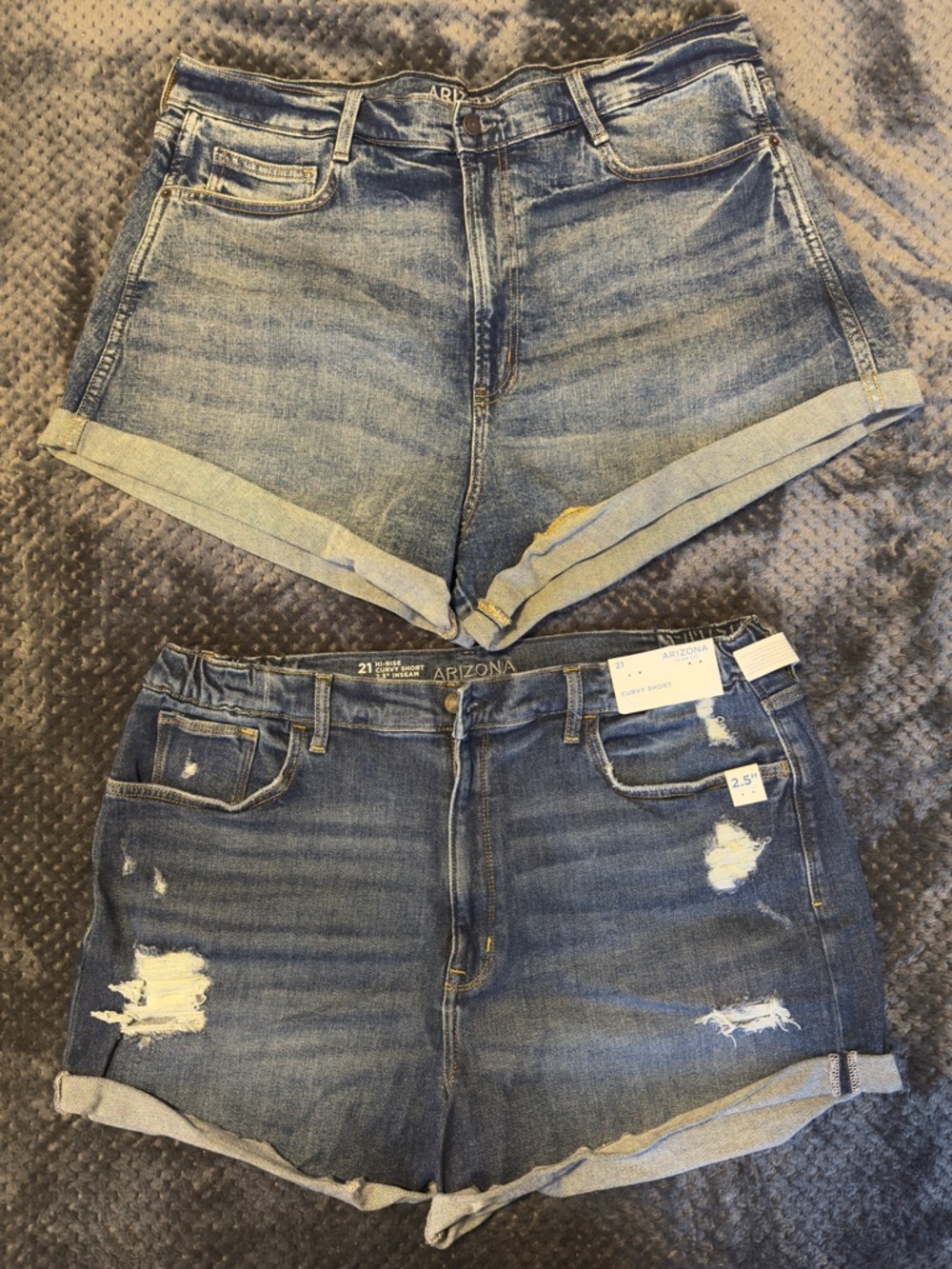 2 Pairs NEW Arizona Jean shorts (1 with tags and 1 without - NEVER WORN)
